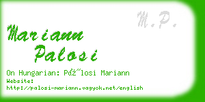 mariann palosi business card